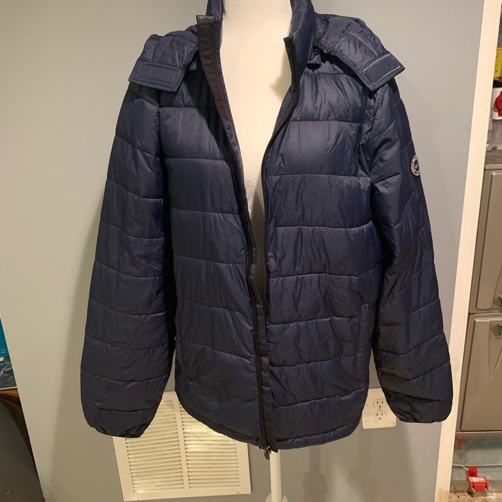 Abercrombie And Fitch Blue Light Puffer Coat